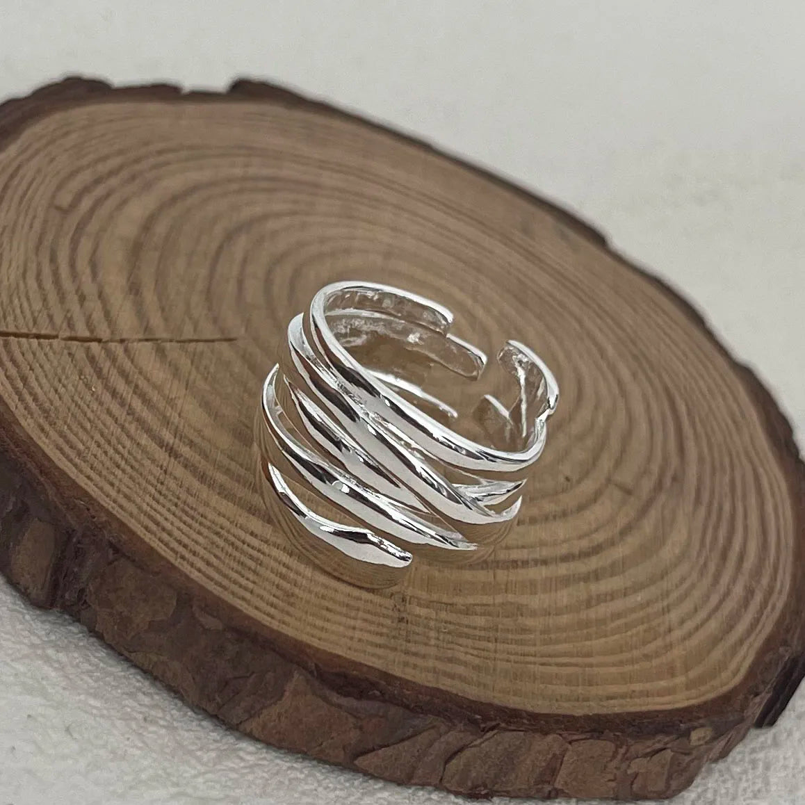 "Njörd Waves" Ring – Nordic Design in 925 Sterling Silver