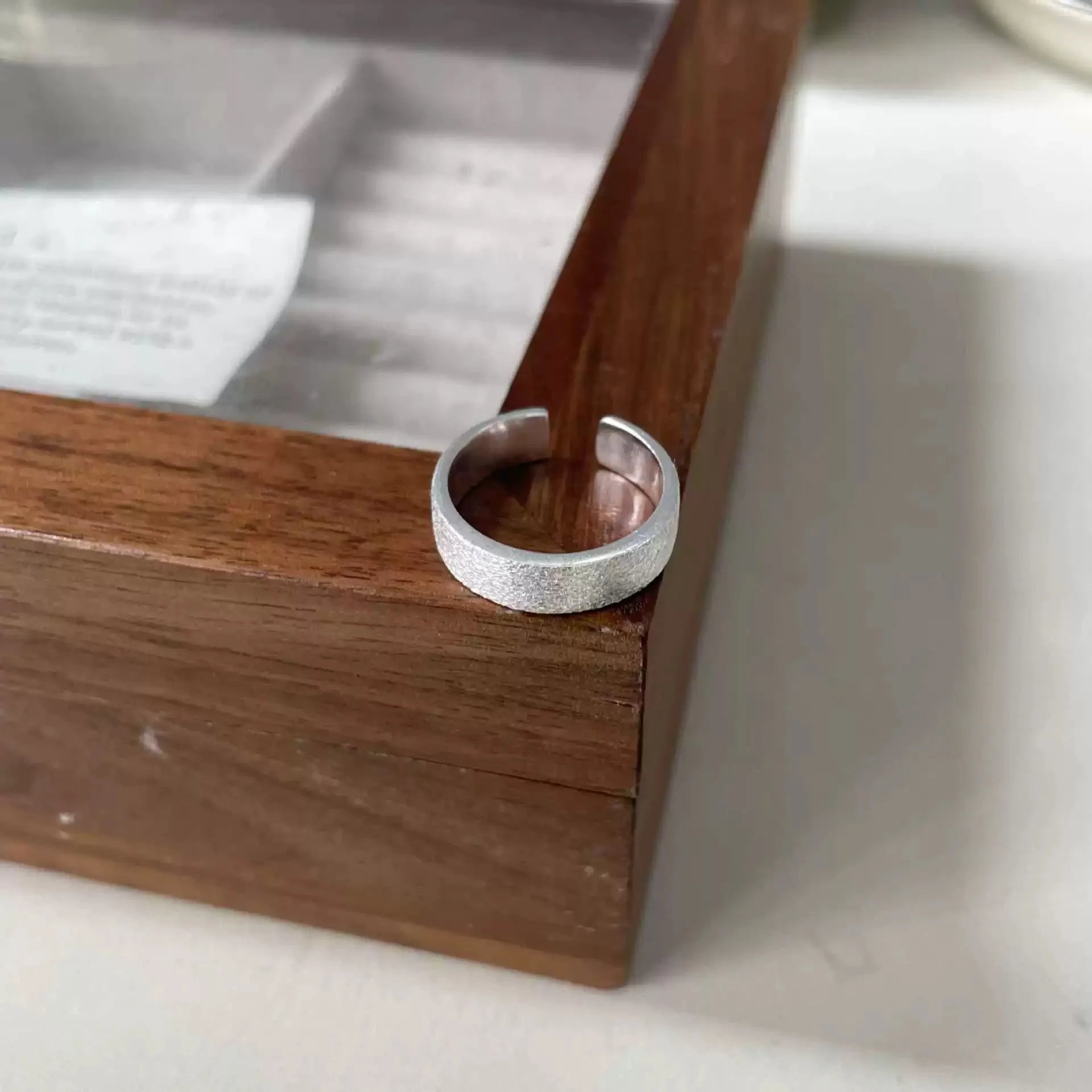 "Aegir" Ring – 925 Sterling Silver with Hammered Finish