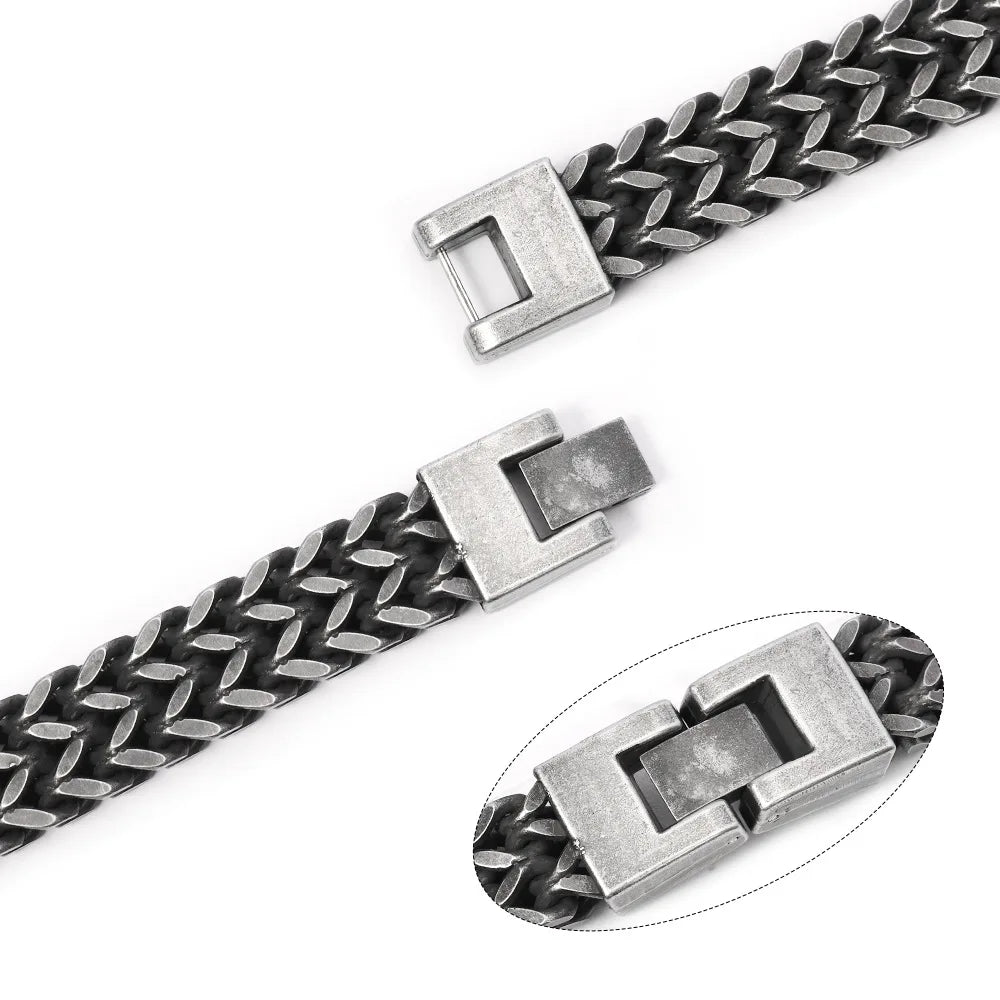 Gourmette Viking "Chaînes de Fenrir" – Acier Inoxydable 316L