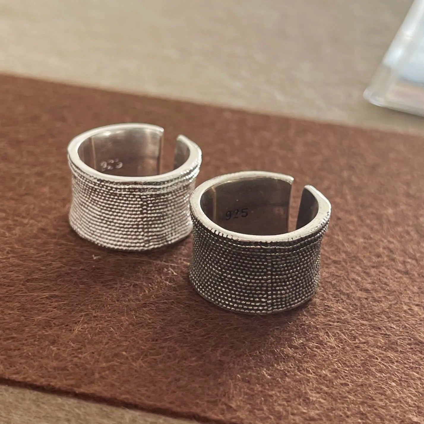 Textured Ring "Drapes of Midgard" - 925 Sterling Silver