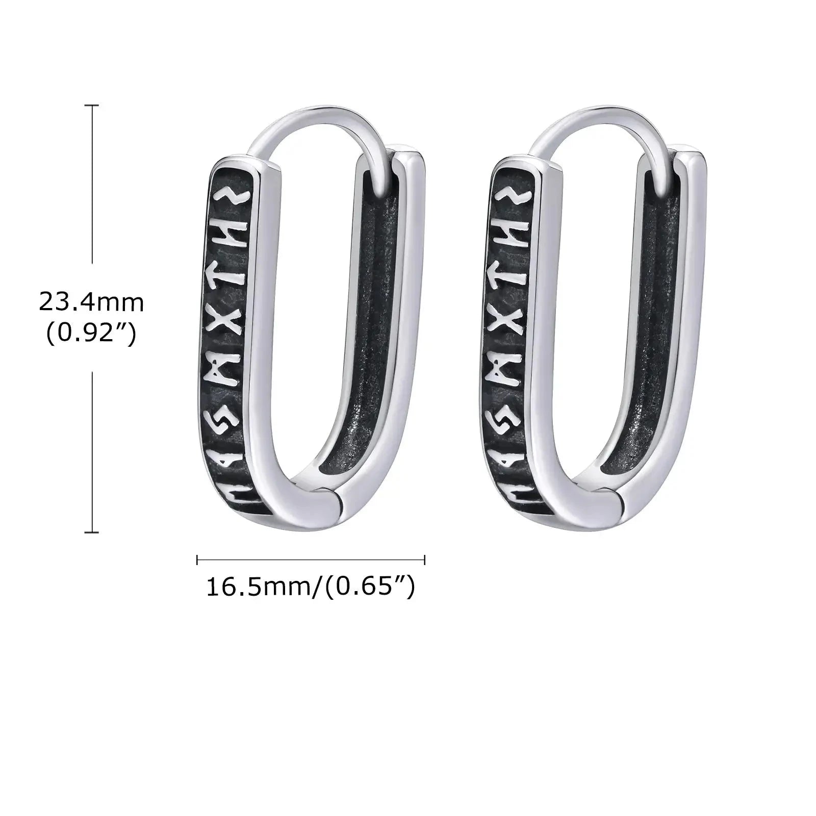 Stainless Steel Viking Runic Earrings – Ancestral Nordic Symbols