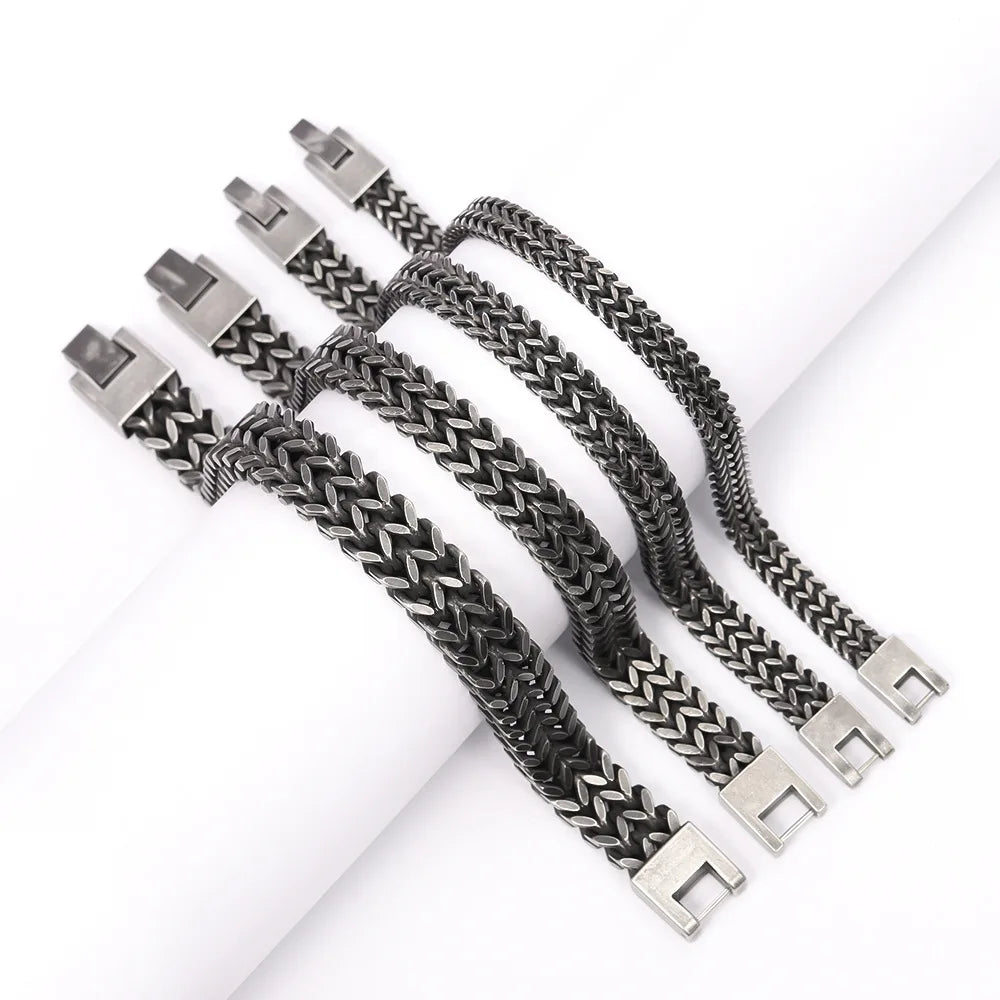 Gourmette Viking "Chaînes de Fenrir" – Acier Inoxydable 316L