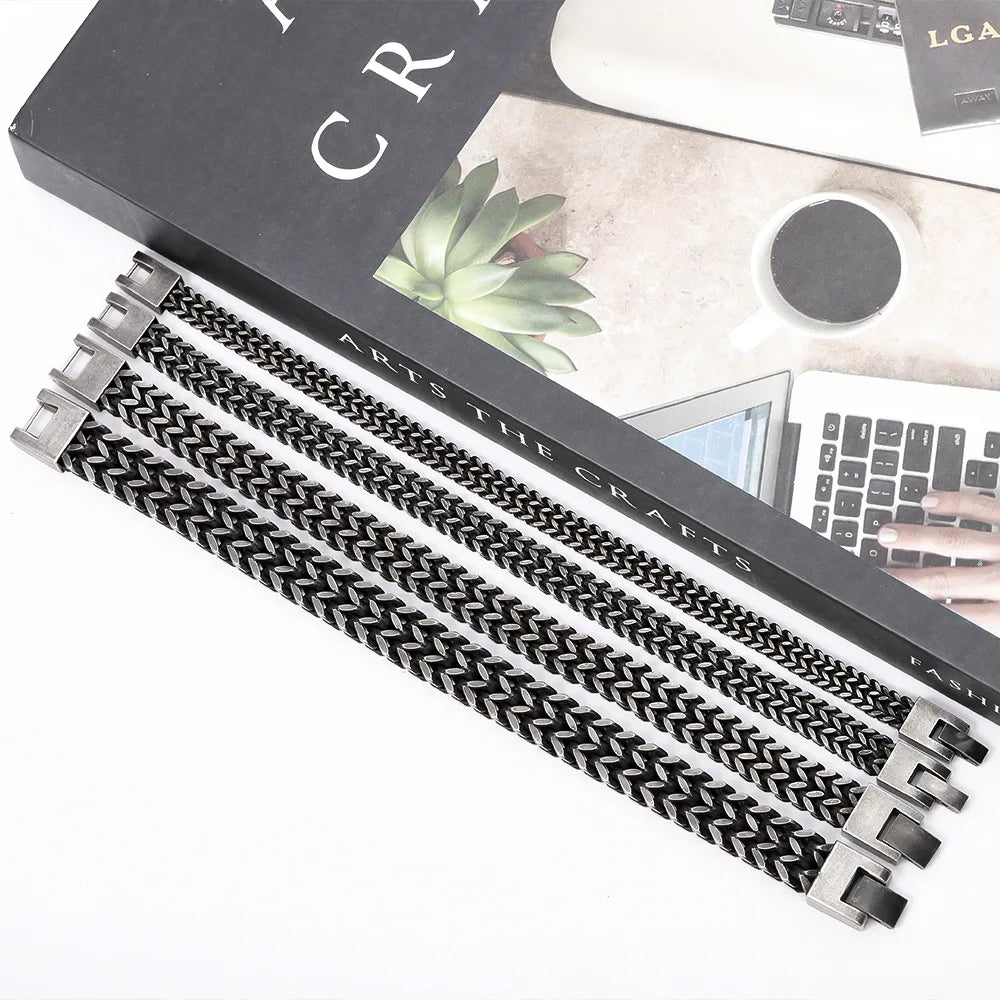 Gourmette Viking "Chaînes de Fenrir" – Acier Inoxydable 316L