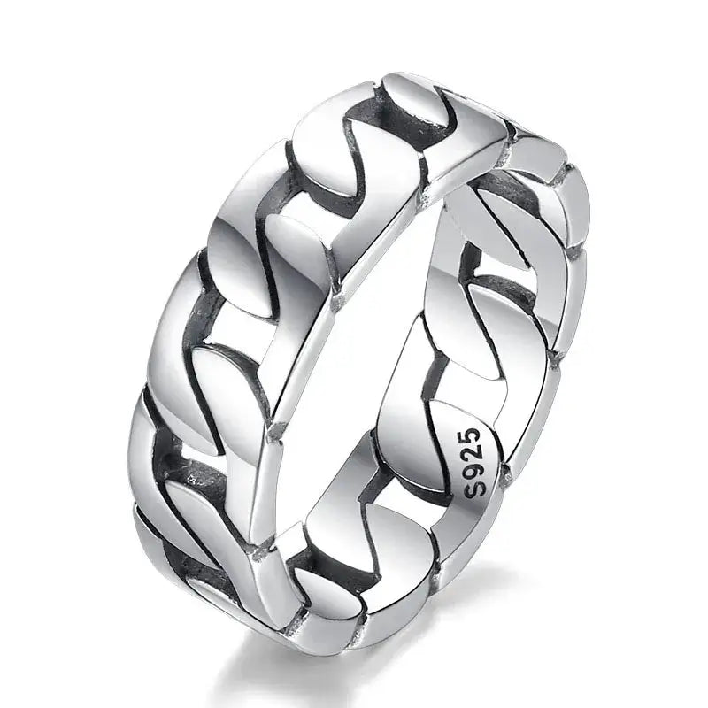 "Odin's Chain" Ring - 925 Sterling Silver with Viking Design