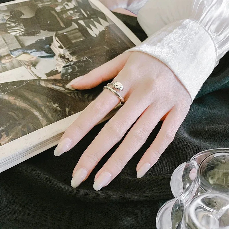 "Nidhogg" Ring – Protective Serpent in 925 Sterling Silver