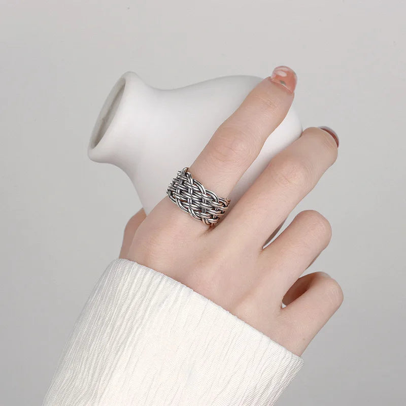 Midgard Weave Ring – Viking Weave in 925 Sterling Silver
