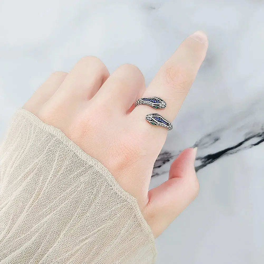 "Jörmungandr" Ring – Viking Serpent in 925 Sterling Silver