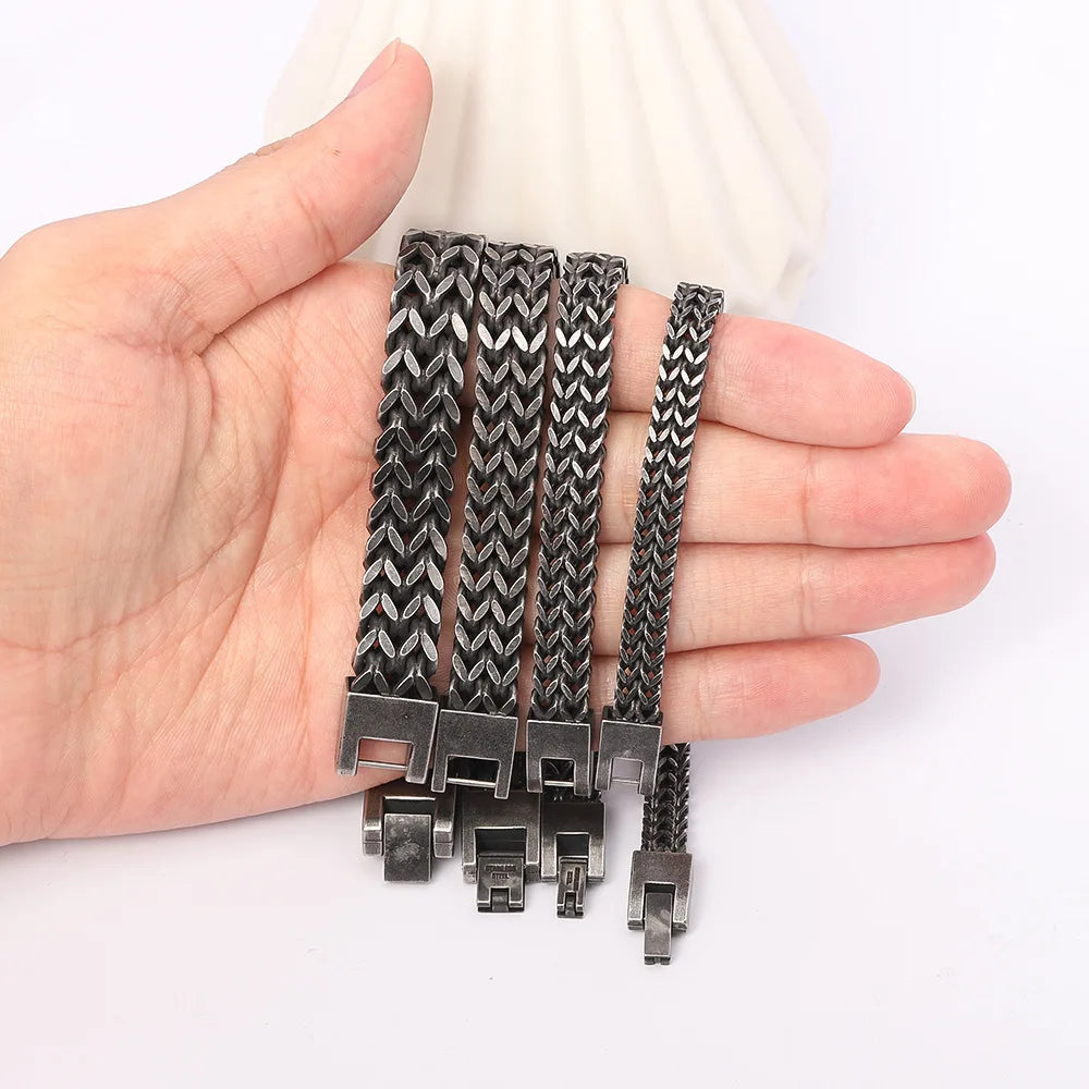 Gourmette Viking "Chaînes de Fenrir" – Acier Inoxydable 316L