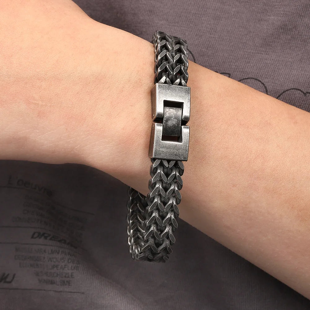 Gourmette Viking "Chaînes de Fenrir" – Acier Inoxydable 316L