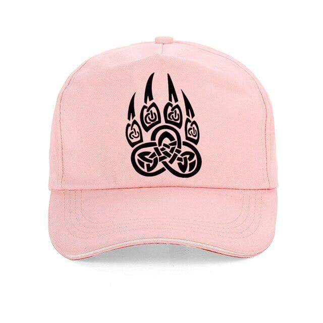 Casquette Viking Patte d'Ours Rose