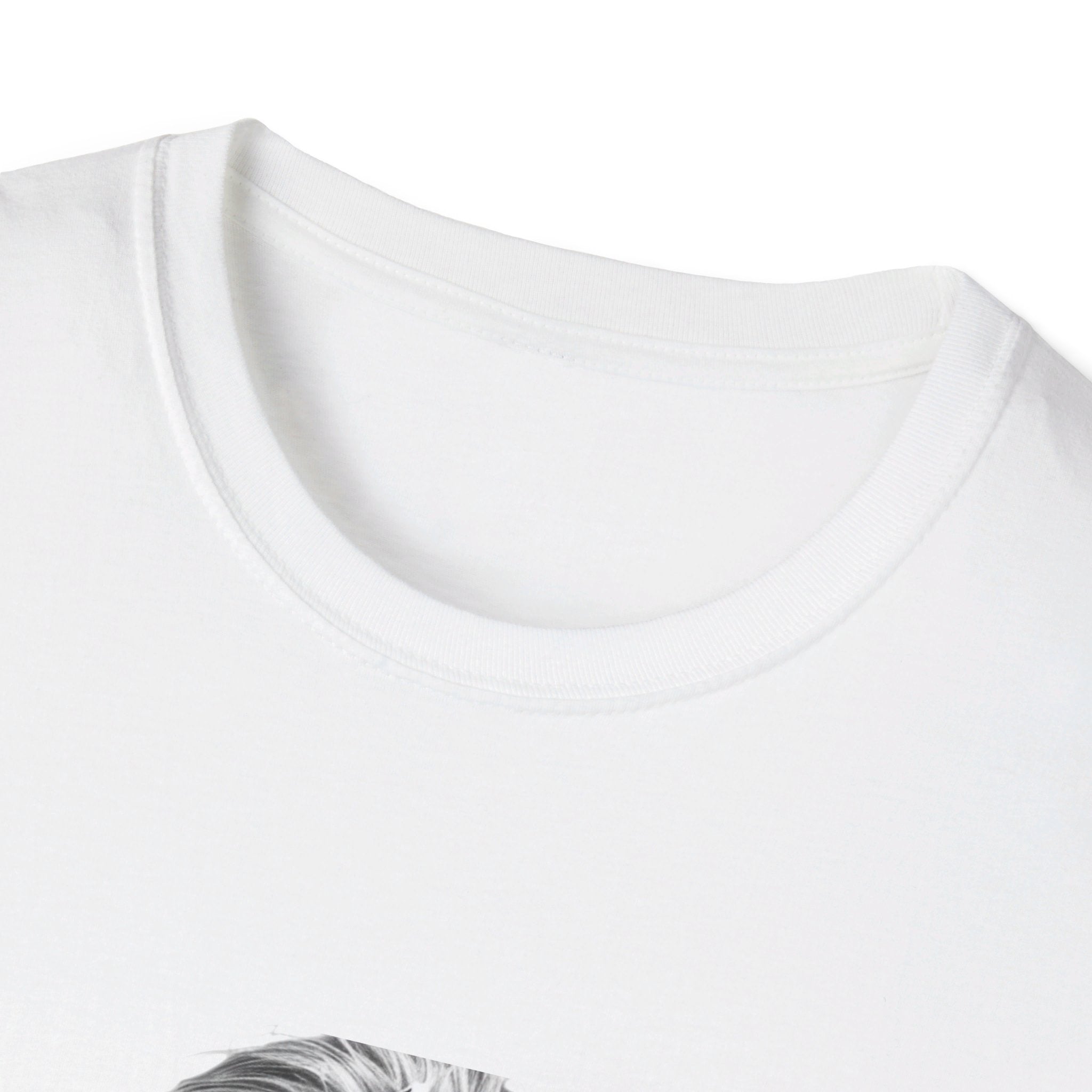 Col du T-shirt Odin blanc, coupe classique