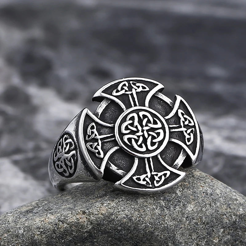 Bague Chevalière Viking Croix Celtique