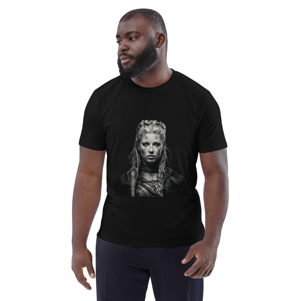 T-shirt noir Lagertha porté par un homme