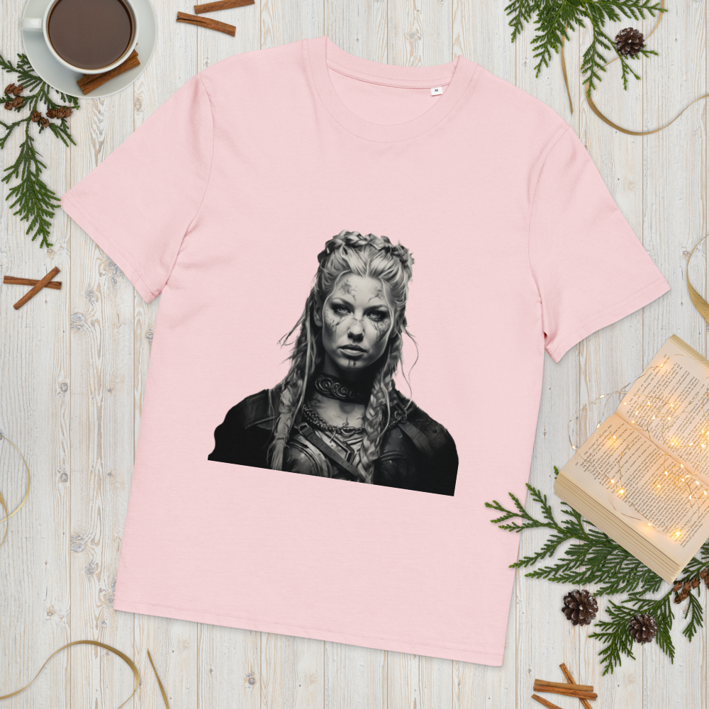 T-shirt rose Lagertha avec décorations