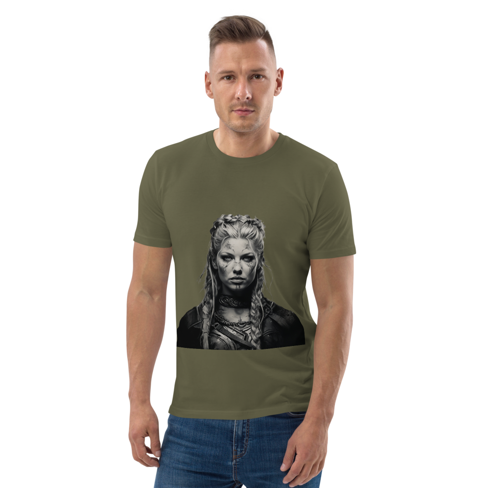 T-shirt vert Lagertha porté par un homme