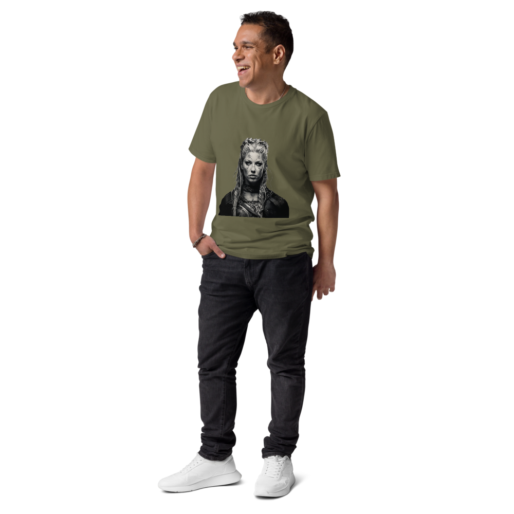 T-shirt vert Lagertha porté par un homme