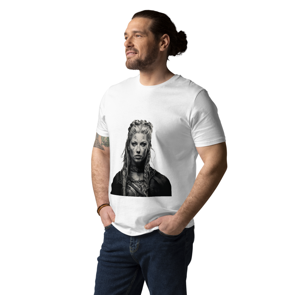 T-shirt blanc Lagertha porté par un homme