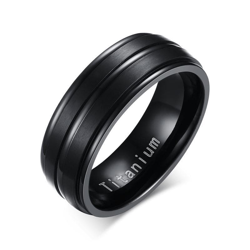 Bague Jarl Noir en Titane