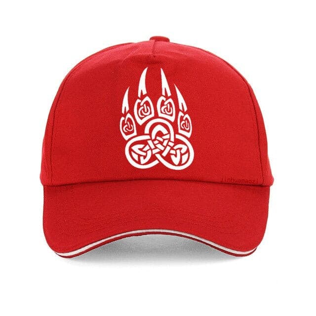 Casquette Viking Patte d'Ours Rouge