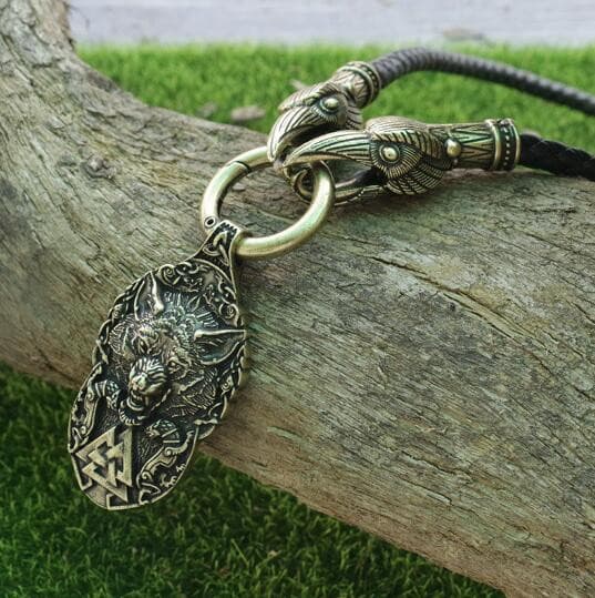 Collier Viking du puissant "Loup de Fenrir".