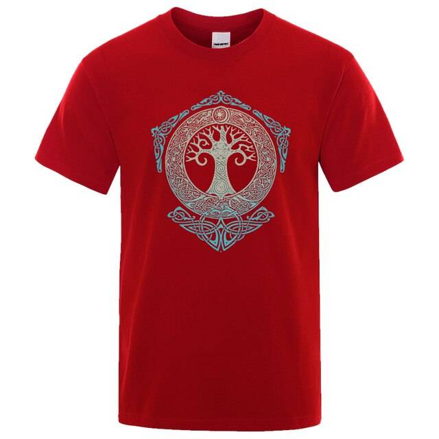 T-shirt Viking Yggdrasil Rouge