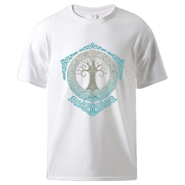 T-shirt Viking Yggdrasil Blanc